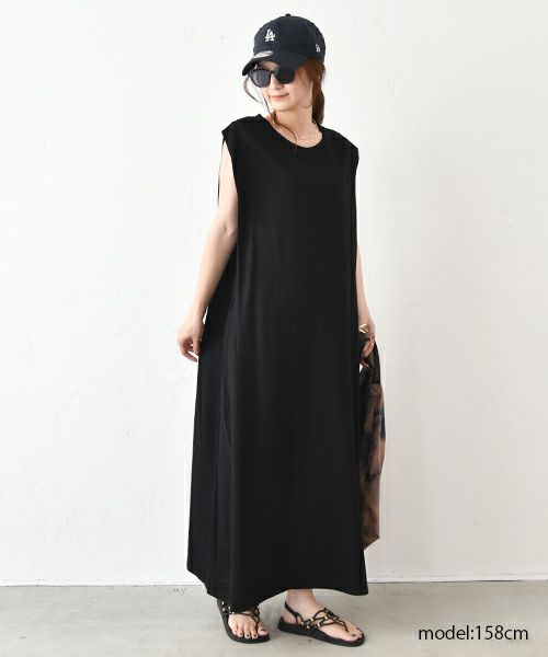 HUMS｜肩タックフレアワンピース [[RNK-2571]][C]