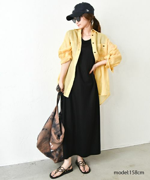 HUMS｜肩タックフレアワンピース [[RNK-2571]][C]