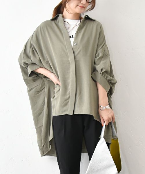 HUMS｜リネンライクシャツ [[RNK-2572]][C]