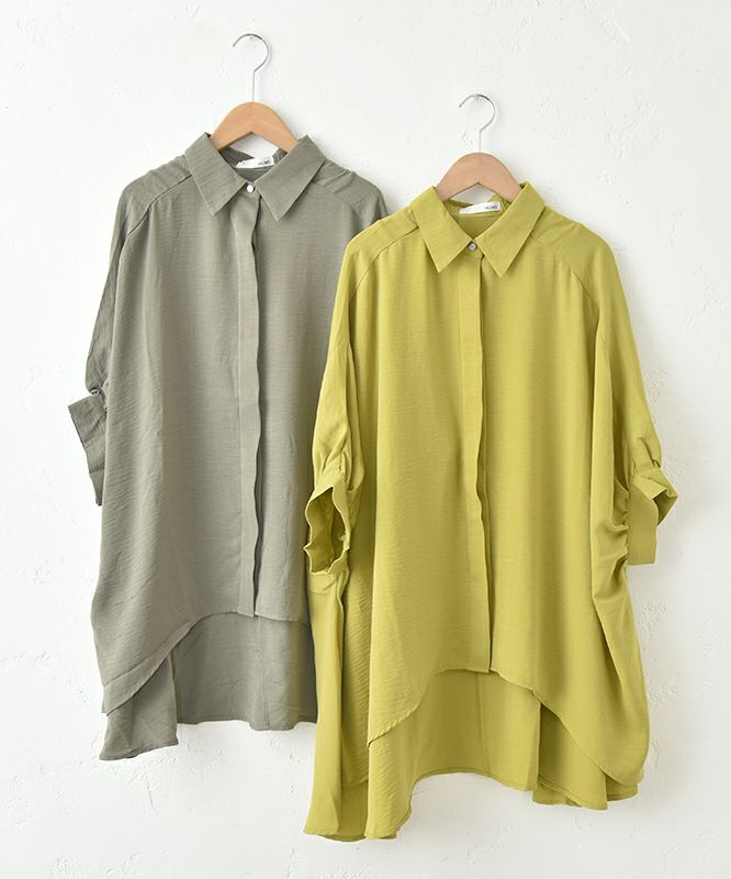  HUMS｜リネンライクシャツ [[RNK-2572]][C]