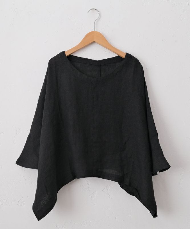 08Mab｜リネンシャンブレーVネックプルオーバー [[CF-525HF1209]][C]