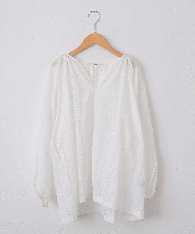 VENT BLANC｜レースキーネックプルオーバー [[RE-2055]][C]