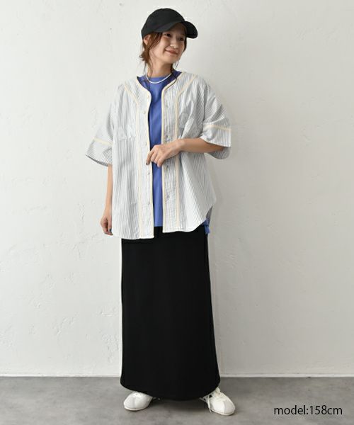 Gives a sense of fullment｜ベースボールシャツ [[652024]][C]