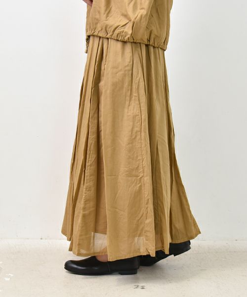 No18｜マチ入りタックスカート [[H25012]][C]