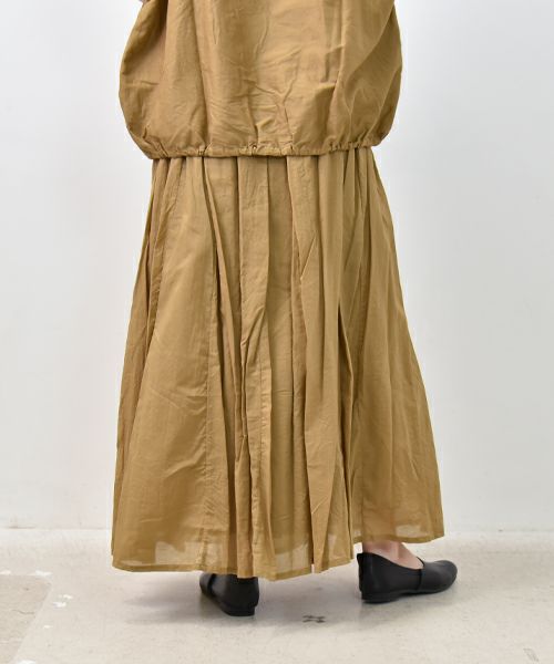 No18｜マチ入りタックスカート [[H25012]][C]