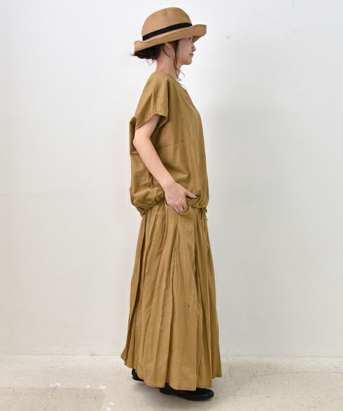 No18｜マチ入りタックスカート [[H25012]][C]