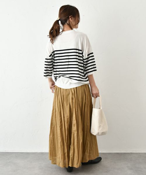 No18｜マチ入りタックスカート [[H25012]][C]