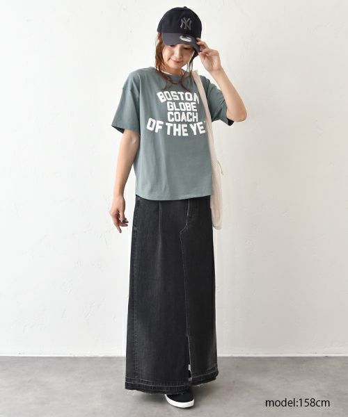 and quarter｜ルーズラウンドヘムプリントTee [[MA-300105]][C]