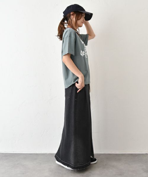 and quarter｜ルーズラウンドヘムプリントTee [[MA-300105]][C]