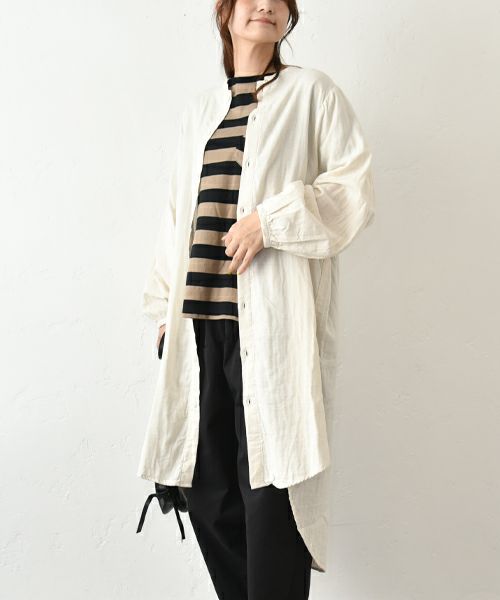 NARU｜ダブルガーゼ ロングシャツカーデ [[665812]][C]