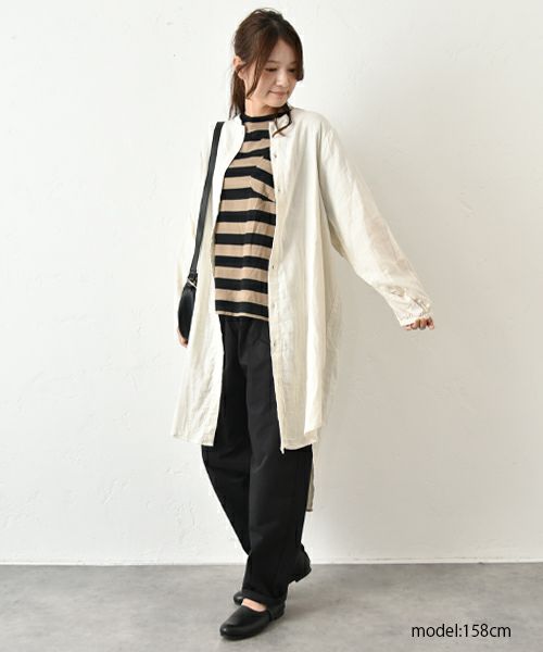 NARU｜ダブルガーゼ ロングシャツカーデ [[665812]][C]