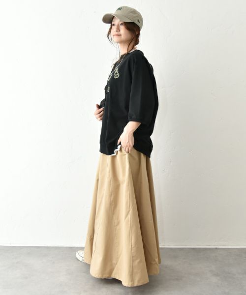 VENT BLANC｜リップストップ パネルフレアースカート [[VBS253398]][C]