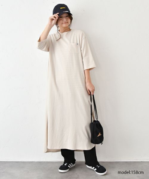 IN THE MARKET｜5分袖カットワンピース [[C-2391]][C]