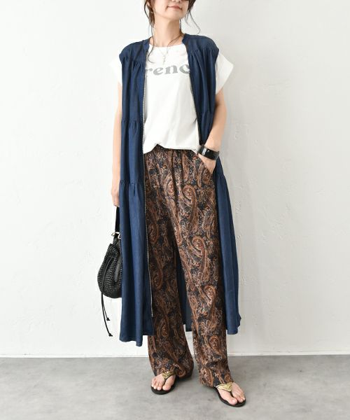 REEED｜ジップアップデニムロングベスト [[BL000522]][C]