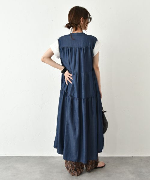 REEED｜ジップアップデニムロングベスト [[BL000522]][C]