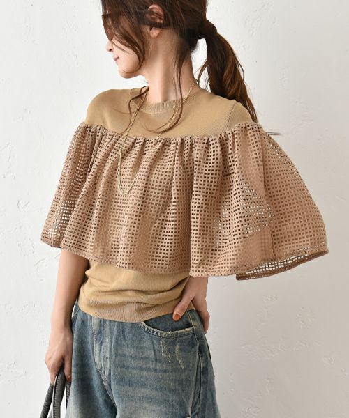 HUMS｜ケープ風ニット [[MT-0459]][C]