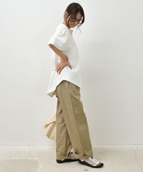 Our.｜ヘンリーネックラウンドカットソー [[131320H]][C]