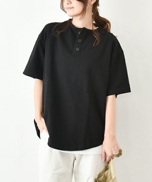 Our.｜ヘンリーネックラウンドカットソー [[131320H]][C]