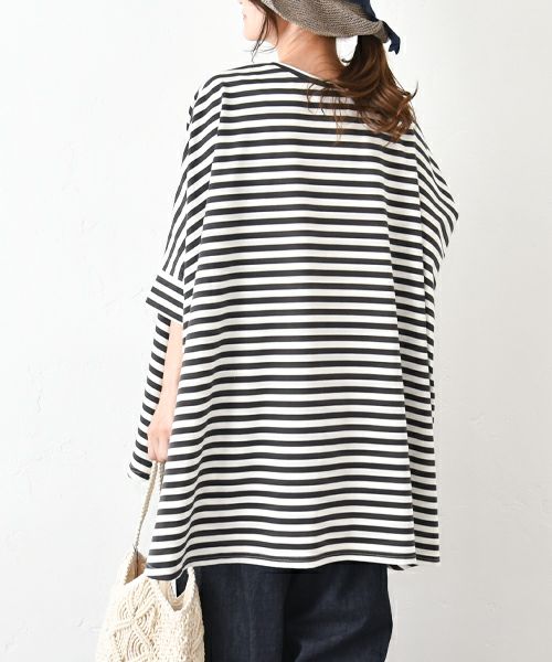 hagumu｜ボーダードルマンカットソー [[C-749]][C]