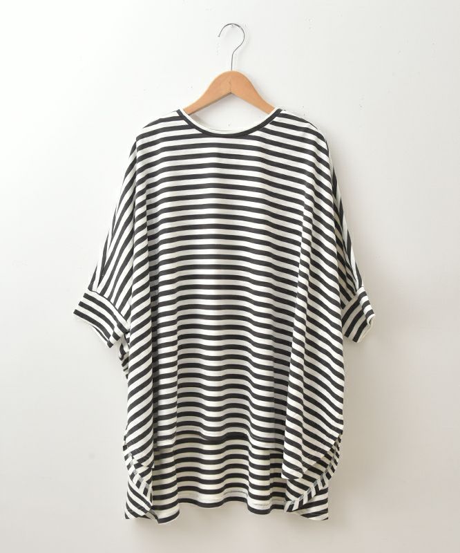  hagumu｜ボーダードルマンカットソー [[C-749]][C]