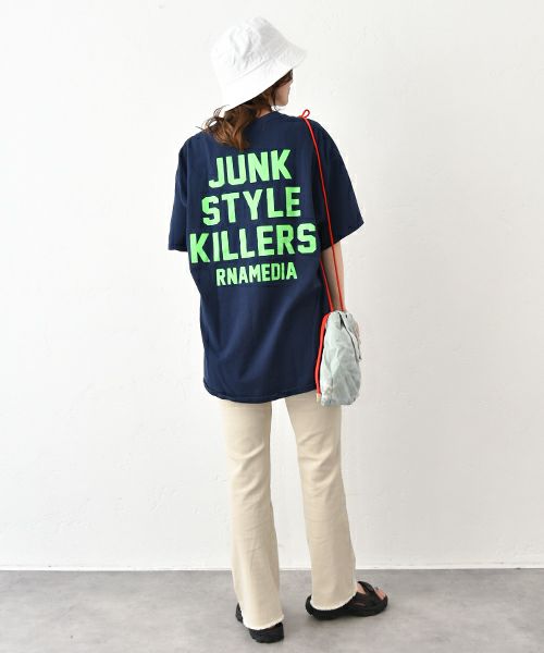 IN THE MARKET｜カットオフ フレアイージーパンツ [[IN-096]][C]