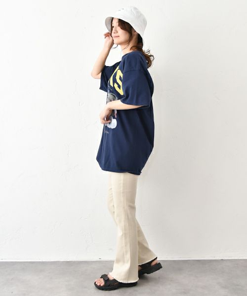 IN THE MARKET｜カットオフ フレアイージーパンツ [[IN-096]][C]