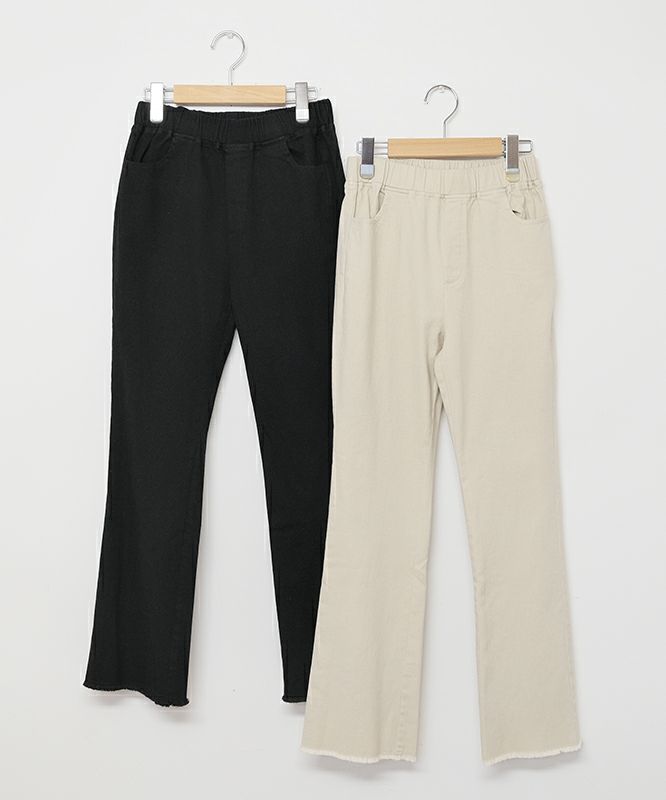 IN THE MARKET｜カットオフ フレアイージーパンツ [[IN-096]][C]