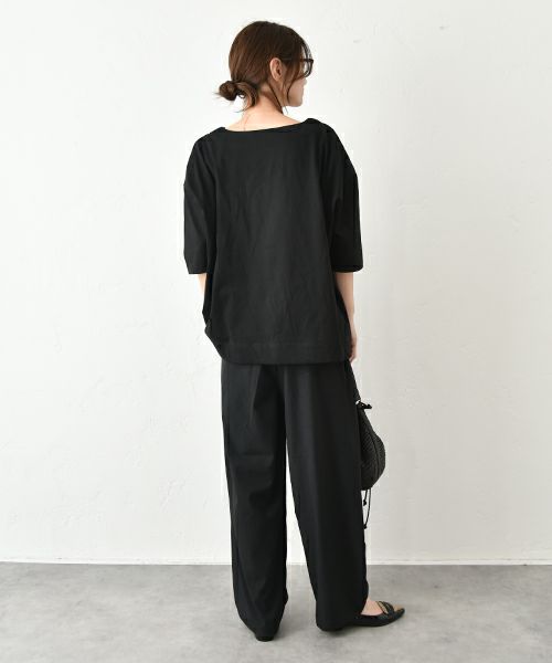 HUMS｜クルー5分袖カットソー [[C-5073]][C]