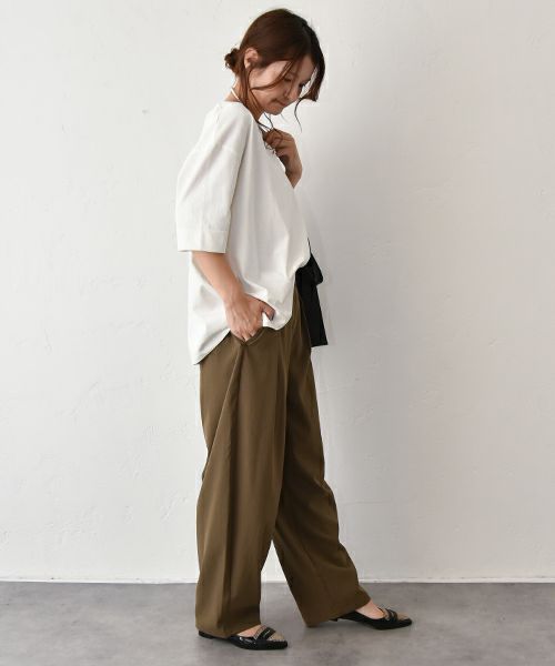 HUMS｜クルー5分袖カットソー [[C-5073]][C]