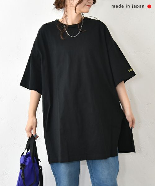 and quarter｜袖ロゴ入りオーバーカットソー [[131321F]][C]