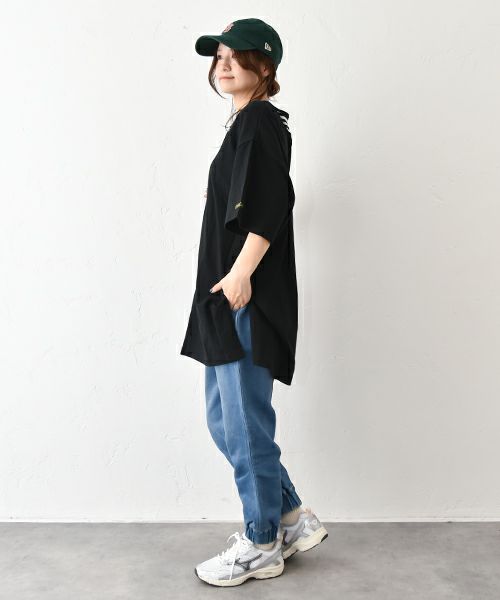 and quarter｜袖ロゴ入りオーバーカットソー [[131321F]][C]