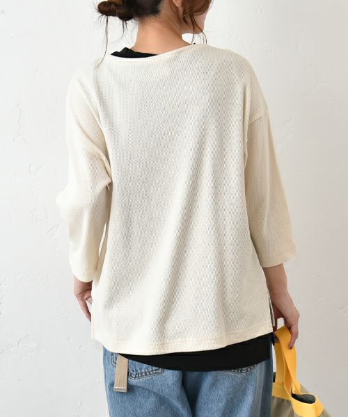 her.｜ワッフル クルーネックTee [[MTAH503-0809]][C]