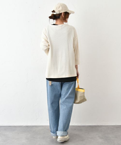 her.｜ワッフル クルーネックTee [[MTAH503-0809]][C]