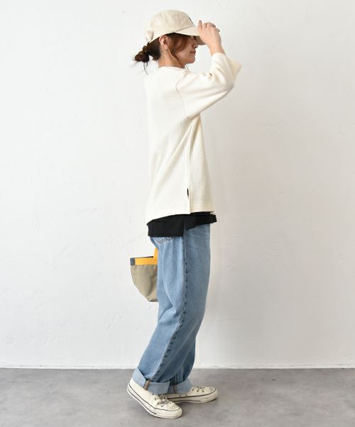 her.｜ワッフル クルーネックTee [[MTAH503-0809]][C]