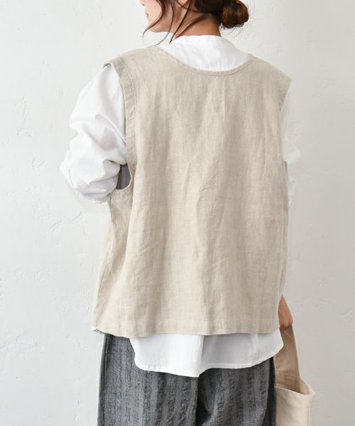 HEAVENLY｜Linen 2way Vest [[2548032]][C]HEAVENLY｜Linen 2way Vest [[2548032]][C]