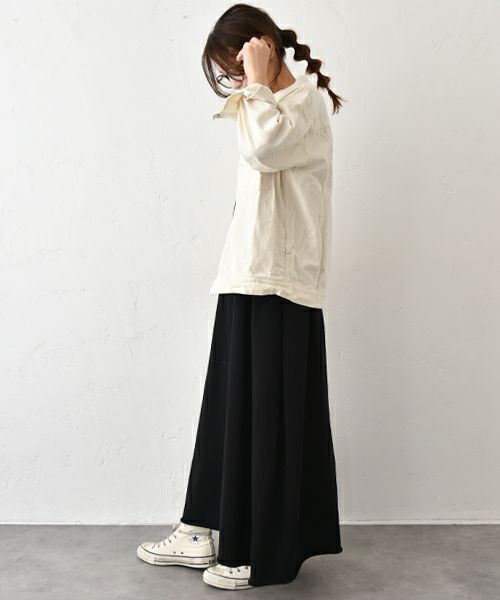 Our.｜ノーカラーチノ素材ジャケット [[131311-1H]][C]