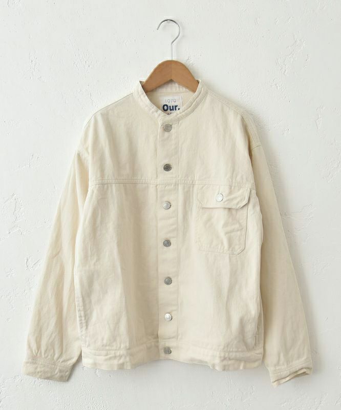 Our.｜ノーカラーチノ素材ジャケット [[131311-1H]][C]