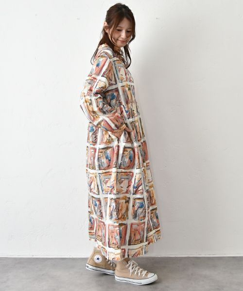 ichi｜インクジェットプリント2WAYワンピース [[250402]][C]
