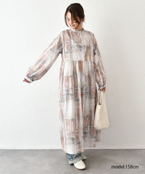 ichi｜インクジェットプリント2WAYワンピース [[250402]][C]