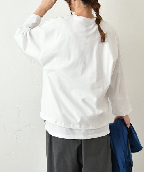 her.｜9分袖プリントTee [[MTAH505-0802]][C]