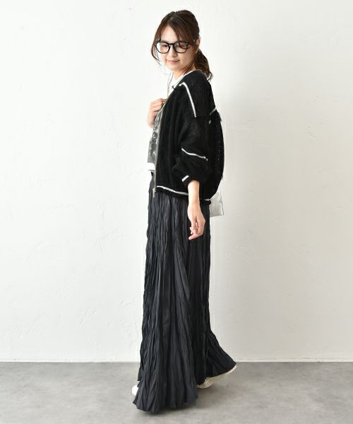  HUMS｜ジップアップニットカーデ [[MT-0434]][C]