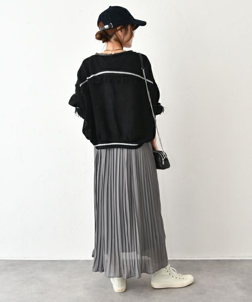  HUMS｜ジップアップニットカーデ [[MT-0434]][C]