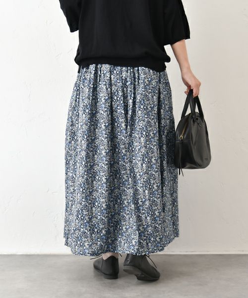 No18｜フラワープリントギャザースカート [[40525]][C]