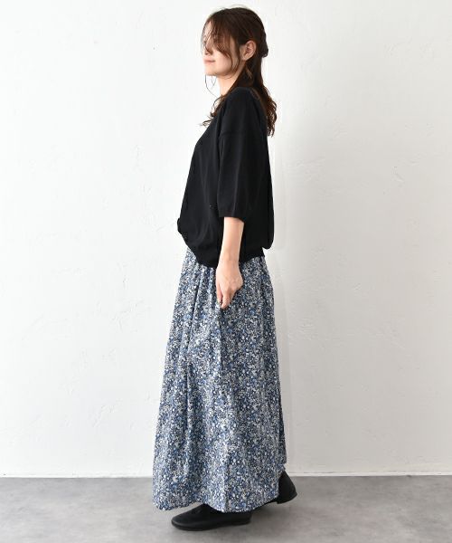 No18｜フラワープリントギャザースカート [[40525]][C]