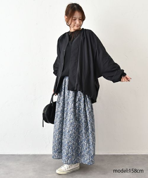 No18｜フラワープリントギャザースカート [[40525]][C]