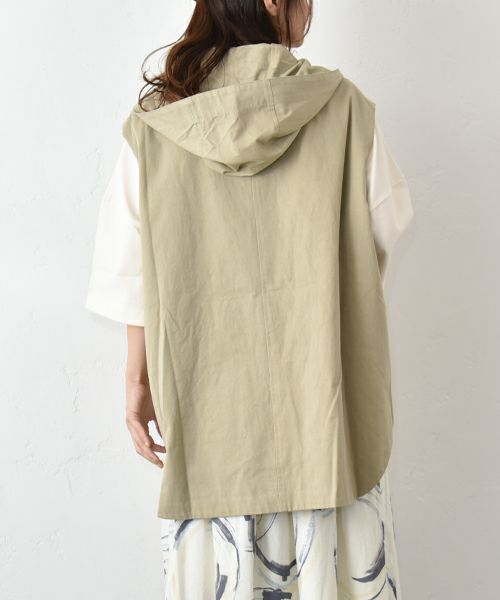 No18｜コットンツイルフーデッドベスト [[80525]][C]