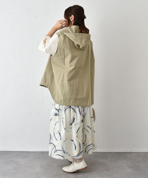 No18｜コットンツイルフーデッドベスト [[80525]][C]