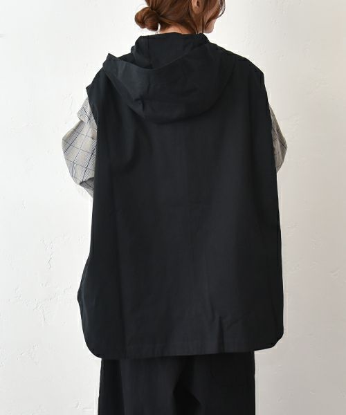 No18｜コットンツイルフーデッドベスト [[80525]][C]