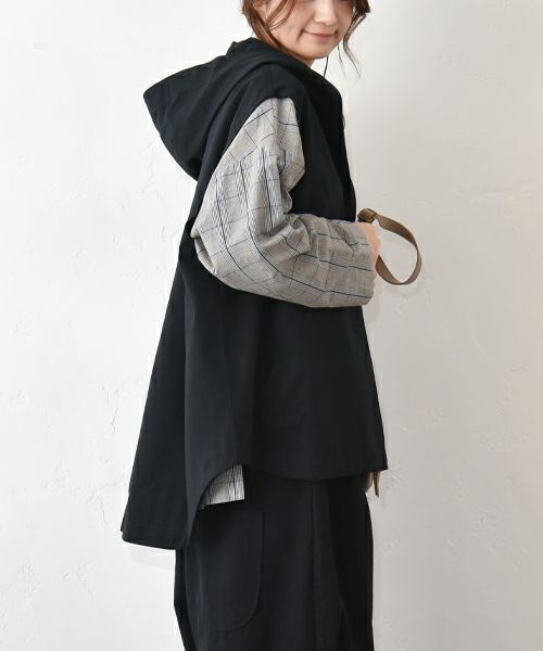 No18｜コットンツイルフーデッドベスト [[80525]][C]