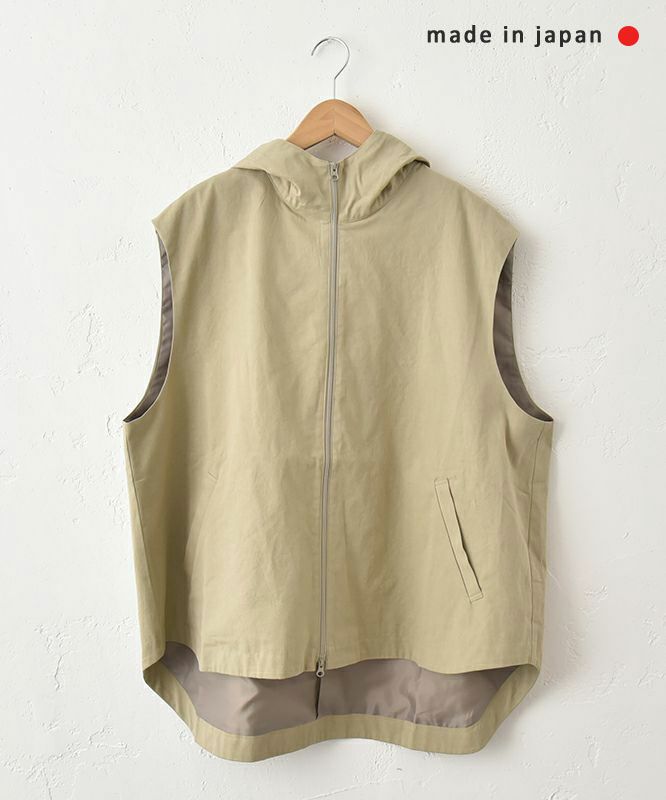 No18｜コットンツイルフーデッドベスト [[80525]][C]